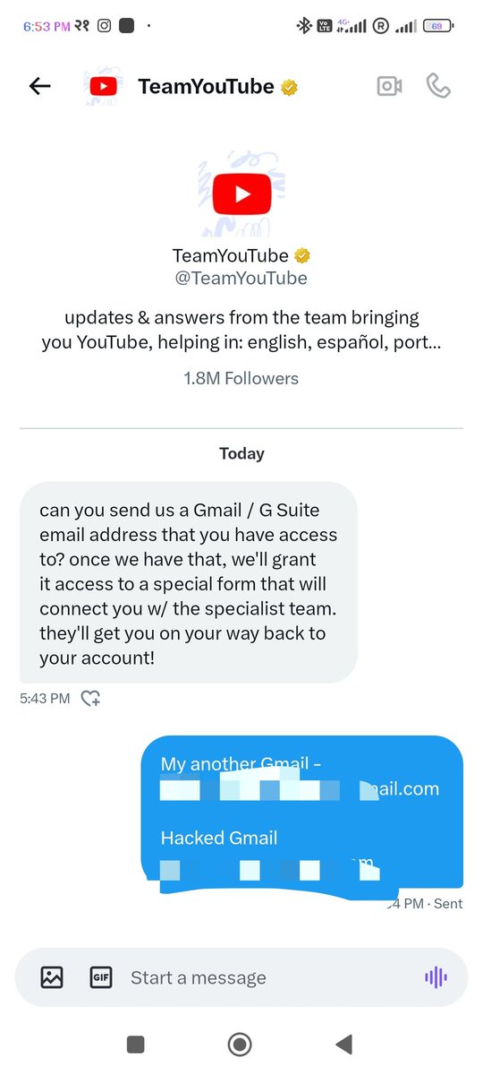 BalansherB1's tweet photo. It's more than a hours, but no response from @TeamYouTube . I dont know why you guys says D.M us for quick response.  You guys ignore our replies. I am frustrated with this behaviour. https://t.co/wjyiFmFbom