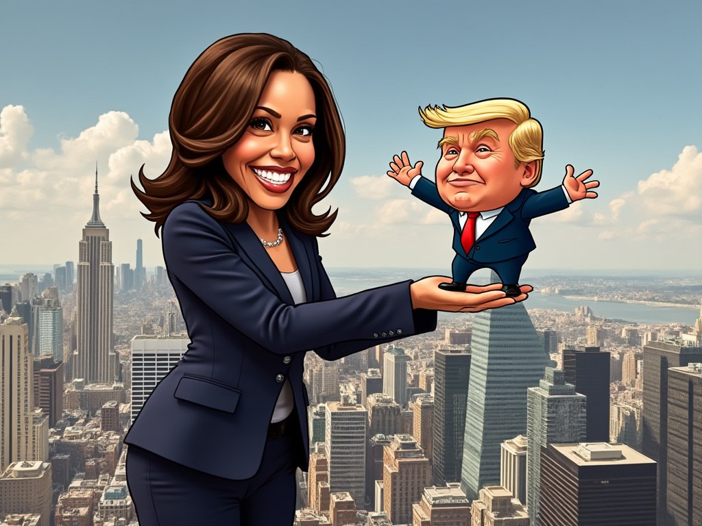 KamalaHarrisERC's tweet photo. When leadership towers above the noise, even the biggest egos look tiny. The $HARRIS community is backing the leader who’s standing tall for the future! 🥥🌴 #Harris2024 #CryptoForHarris https://t.co/xeiYWdiNyb