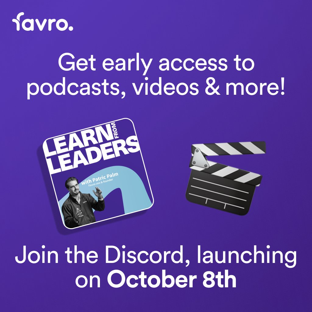 favroapp's tweet photo. 🎙️ Get Early Access to exciting Favro Content! Join our Discord! 🎙️

Join Favro’s Discord launching October 8th for early access to podcasts, exclusive videos, and more! 🚀

Stay ahead with fresh content from Favro.

#community #projectmanagement #startup #favro #inspiration https://t.co/XiRNh9TXw5