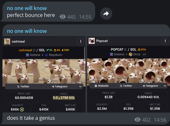 FuckTheCabalX's tweet photo. not even 30 mins in😂 had to turn off reactions within first 5 mins of sharing CA because of dislikes spam
@UndisputedCallz 🤫 https://t.co/uwaOHCo83l