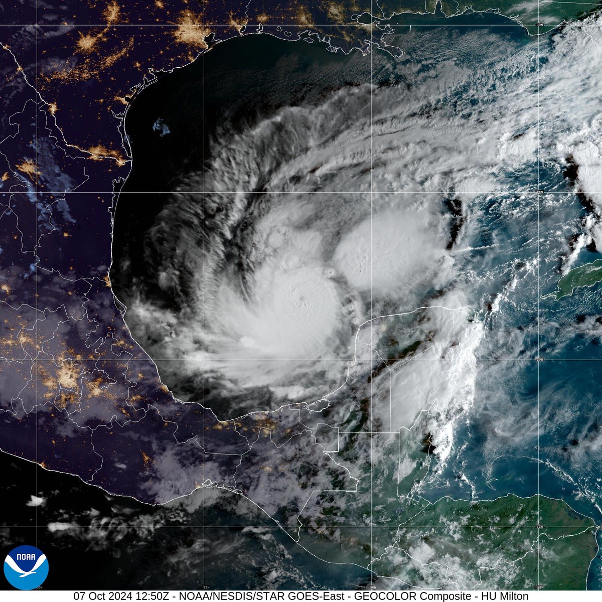 In less than 24 hours, Milton has gone from a tropical storm to a category 4 hurricane with 150mph winds... At this point, it is seven mph under category 5 status. #SpectrumNews1 #ncwx #HurricaneMilton