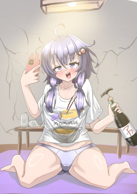 ゆかりさんの部屋着はクソTとパンツだけなんだよね 