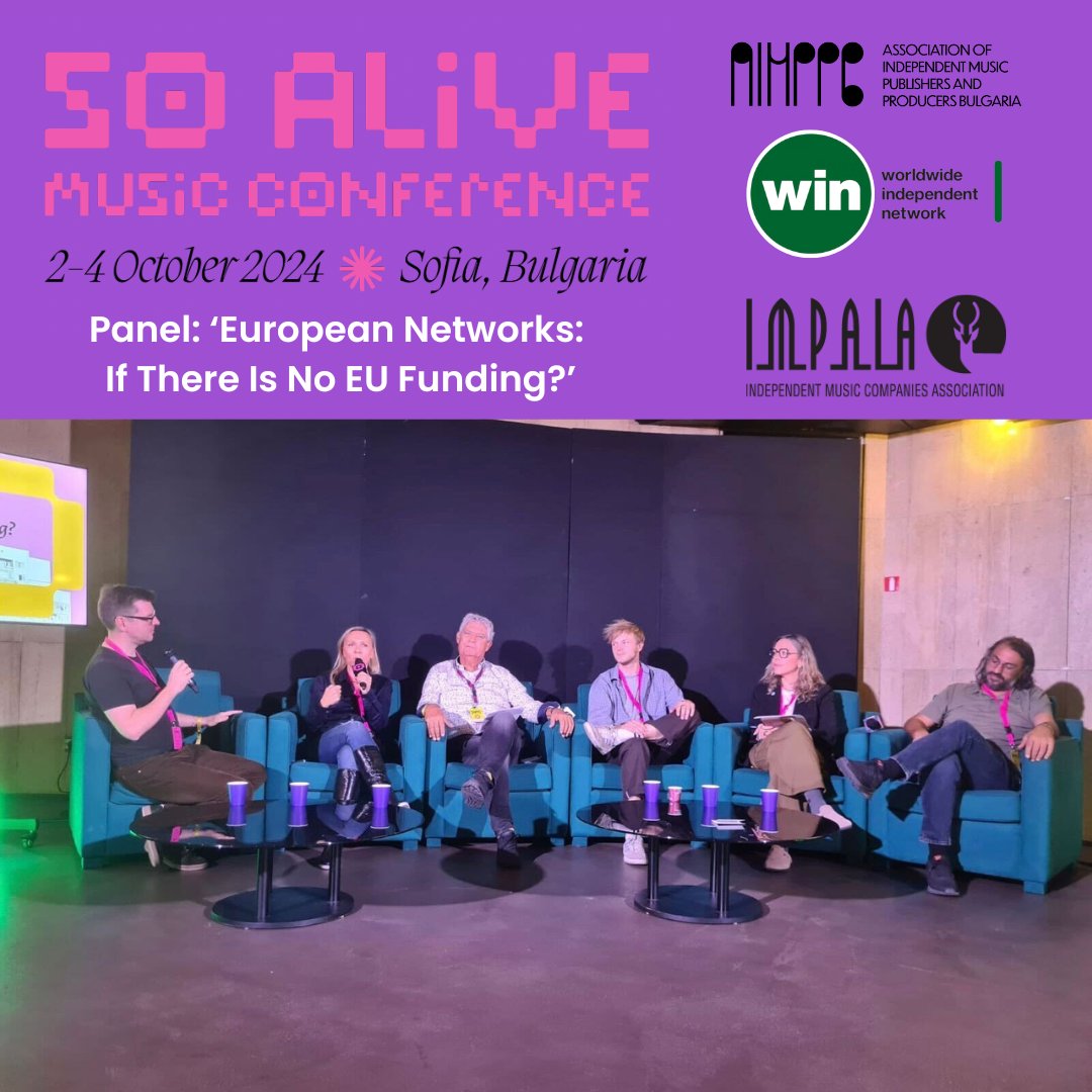 IMPALAMusic's tweet photo. 🇧🇬 Last Friday, IMPALA's Rory Brown attended #SoAlive Music Conference to participate in #WINHUB & the panel 'European Networks: If There is No EU funding".
Massive thanks to ANMIP & @winformusic for welcoming us and to @EuropeanMusicX, @europejazznet, @MusicCitiesNet, @EMC_IMC https://t.co/vZu5RtpDNe