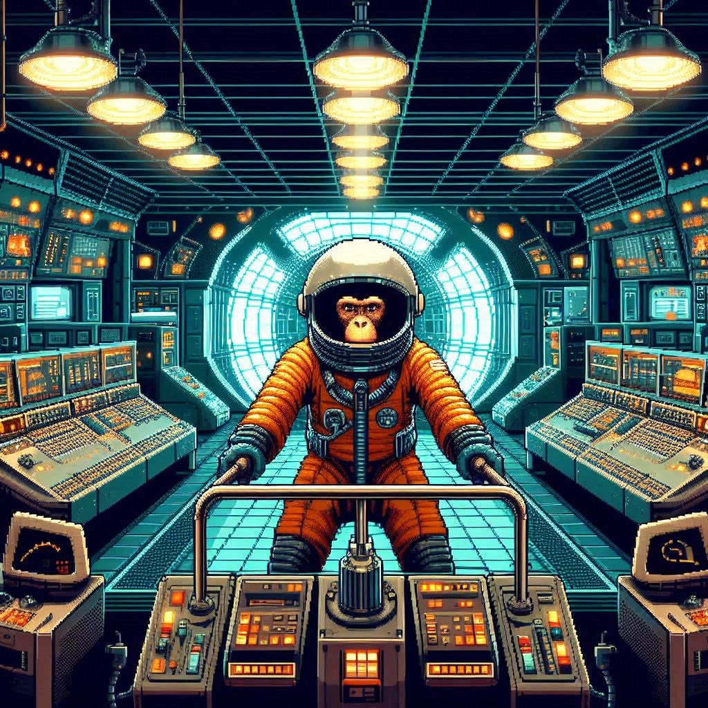 Firstapetomoon's tweet photo. Now training at the astronaut training center! Every step brings Ham closer to the moon🚀🌕 #CardanoCommunity #cardanomeme #CNT #newmemecoin #cnft #cardanonews #FirstApeToMoon #adanativetoken https://t.co/FDRiIUWnsK