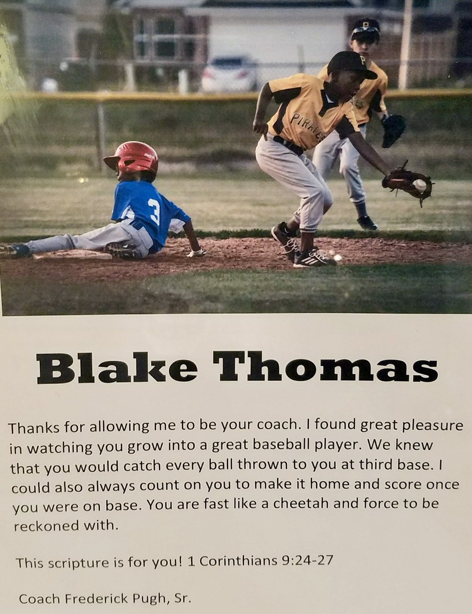 shontaislp's tweet photo. One of Blakeโs first baseball teams #SeniorSunday #Ialmostforgot @BlakeThomas112 https://t.co/0yHsd1J1xb