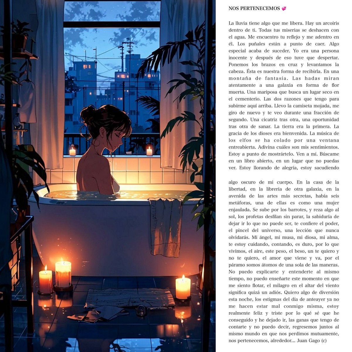 ionztomo16's tweet photo. NOS PERTENECEMOS 💞 Juan Gago (c)
#lalluvia #mimundo #unacicatriz #luz #lashadas #entreabierta #algooscuro https://t.co/7bTdoXg1oH