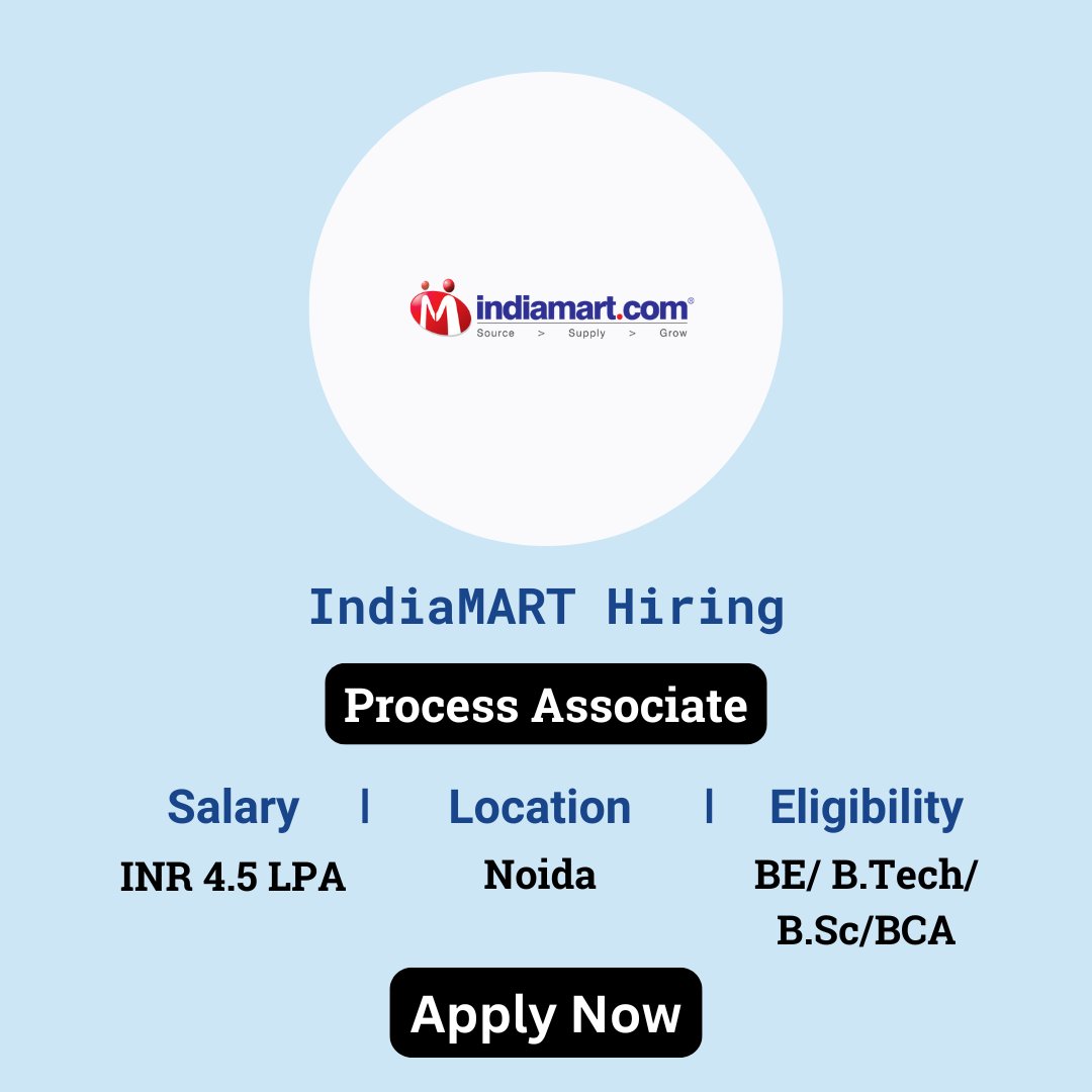 karthikpattadi's tweet image. 🔍 IndiaMART Careers 2024 🔍

💼 Job Role: Process Associate

🔗 Apply Here: zurl.co/1avY 

💬 Join Our WhatsApp Group: zurl.co/HzO9

#IndiaMART #ProcessAssociate #Careers #JobOpportunities #2024Hiring #IndiaJobs