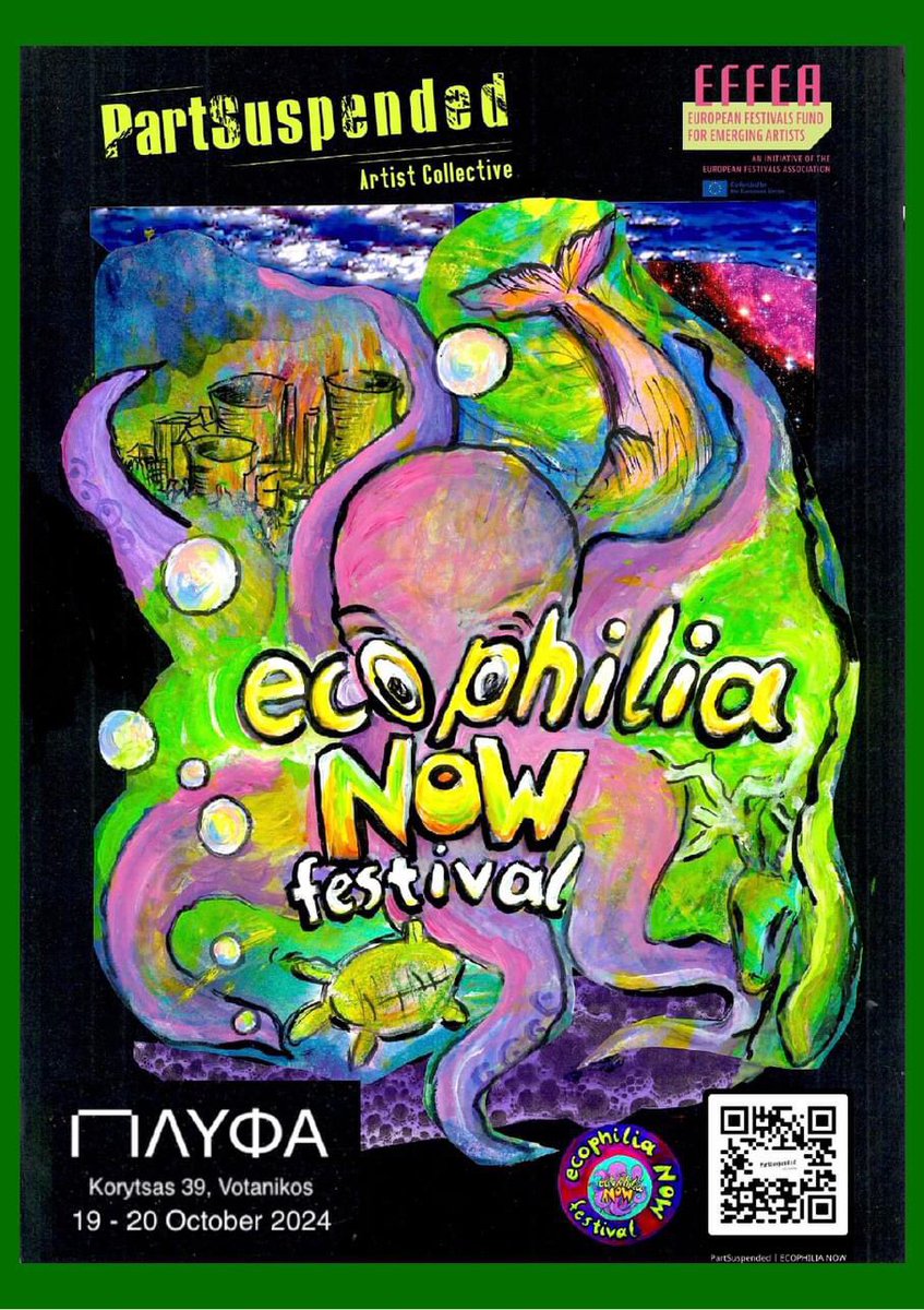 PartSuspended's tweet photo. 🌈ECOPHILIA NOW festival 2024
19-20 October, PLYFA
20 diverse participants, including performers, musicians, choreographers, visual artists, activists, environmentalists, and poets from across Europe
Info &amp; program
📌https://t.co/bBoIUsah8G
📌https://t.co/Zxe2h8Bvhm
#ecophilianow https://t.co/TNEhMitoBq