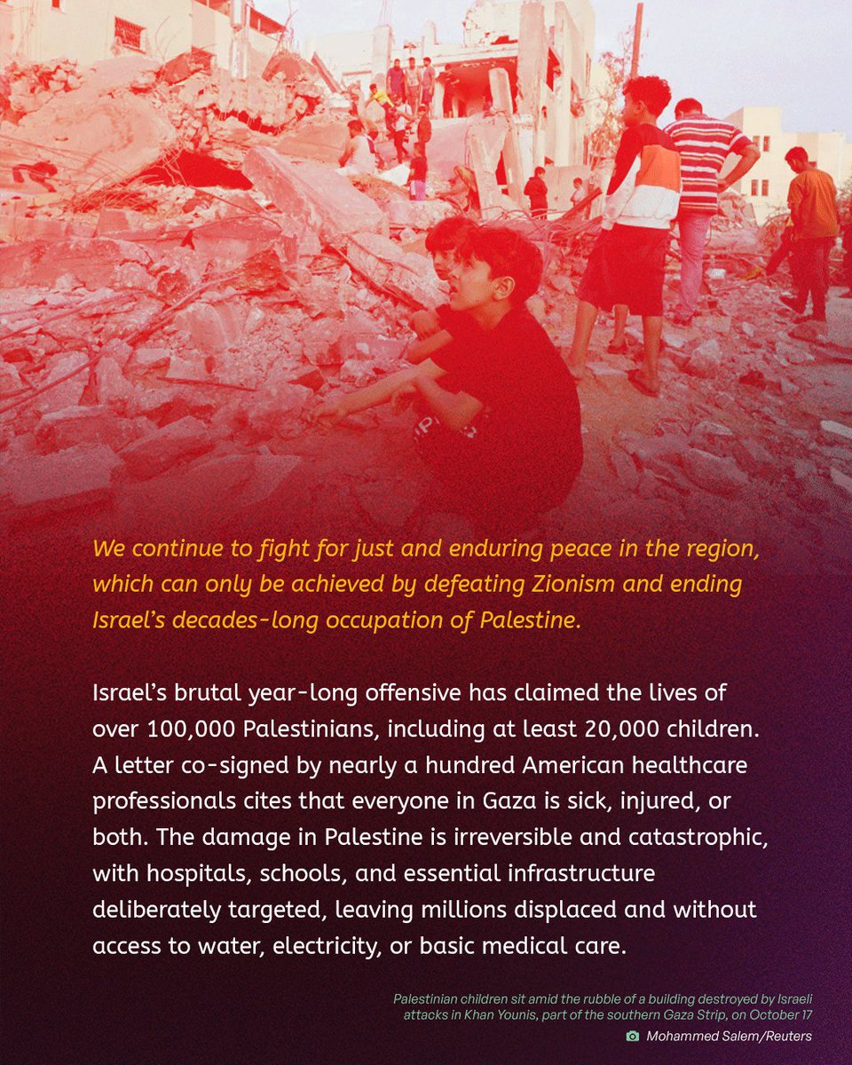 SosyalistaPH's tweet photo. 🇵🇸✊️ On the anniversary of the #October7th day of resistance, Partido Sosyalista reaffirms its unwavering solidarity with the Palestinian people. 

#FreePalestine

[1/2]

🌐https://t.co/FmgunWrNIX
✉️makilahok@sosyalista.ph https://t.co/VDFCTRNtBO