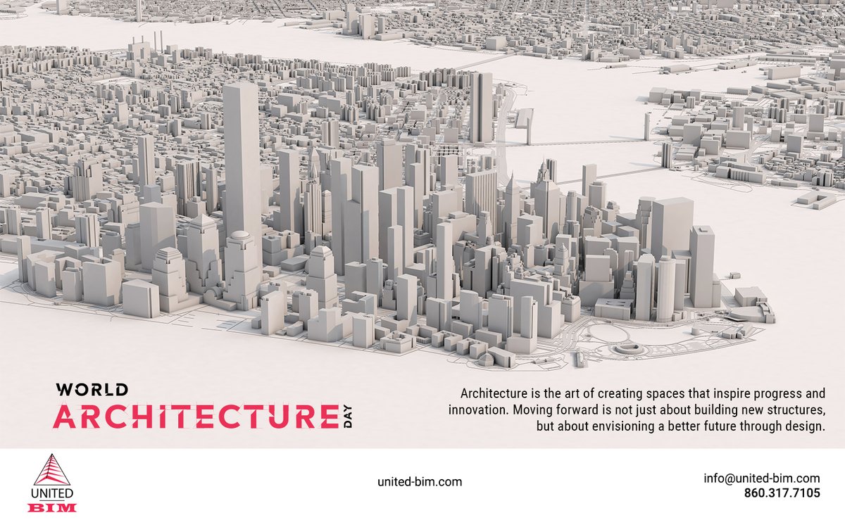 unitedbim1's tweet photo. 🏛️🌍 On #WorldArchitectureDay, we celebrate the architects who transform spaces into experiences and structures into art.  🌱 

#DesignTheFuture #WorldArchitectureDay #BIM #Architecture #SustainableDesign  #UnitedStates #UnitedBIM #BIMModeling #revit  #EastHartford #Connecticut https://t.co/VypvsKRxEG