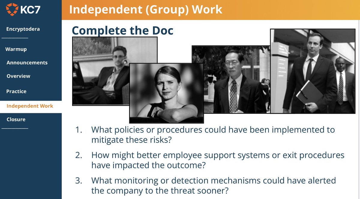 Bryan Quillen (@mrquillen) on Twitter photo This week my Ss are working on insider threats. This will lead to playing <a href="/KC7cyber/">KC7 - Cyber detective game</a> module, Encryptodera. They’ll examine the ethics, challenges, and factors in recognizing insider threats and decrypting their work. Bring it on. <a href="/AcademiesofLou/">AcademiesofLou</a> <a href="/OVECkyed/">@OVECky</a> <a href="/FairdaleHigh/">Fairdale High School</a> <a href="/JCPSDigIn/">JCPS EdTech</a> This week my Ss are working on insider threats. This will lead to playing <a href="/KC7cyber/">KC7 - Cyber detective game</a> module, Encryptodera. They’ll examine the ethics, challenges, and factors in recognizing insider threats and decrypting their work. Bring it on. <a href="/AcademiesofLou/">AcademiesofLou</a> <a href="/OVECkyed/">@OVECky</a> <a href="/FairdaleHigh/">Fairdale High School</a> <a href="/JCPSDigIn/">JCPS EdTech</a>
