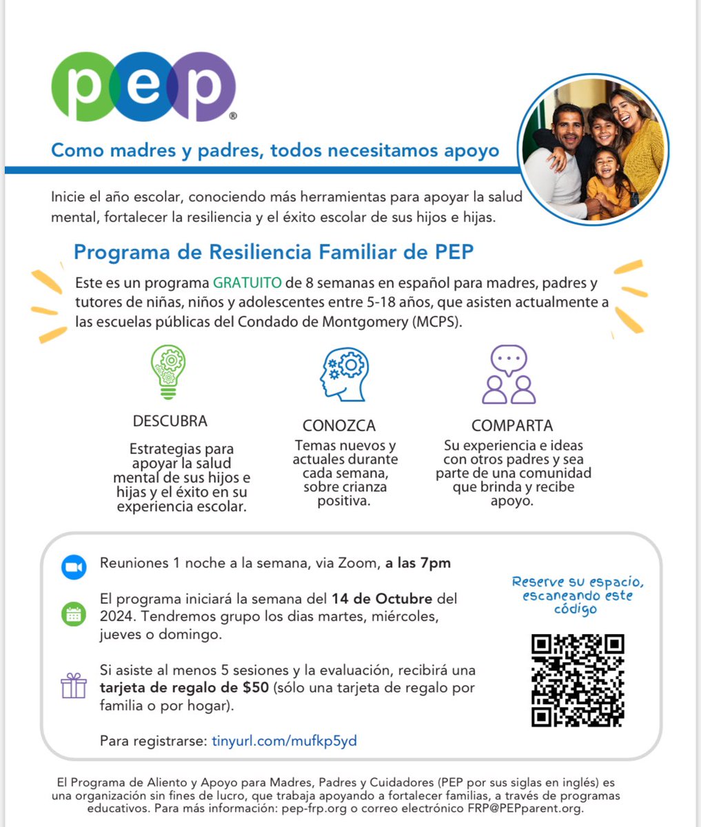 GalwayCSL's tweet image. PEP Family Resiliency Program-$50 GIFT CARD for attending 5 or more online sessions!