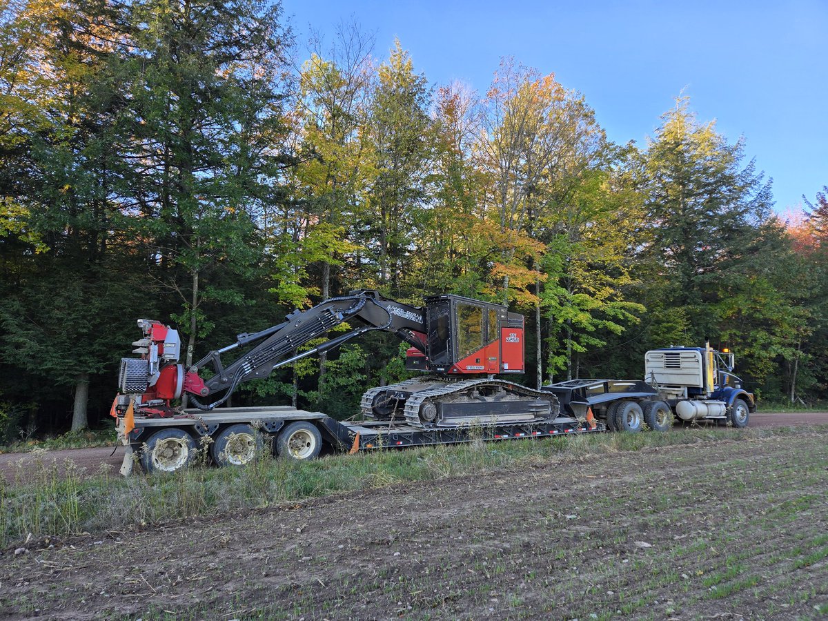 On to the next job. 80 acres of scattered storm damage trees.