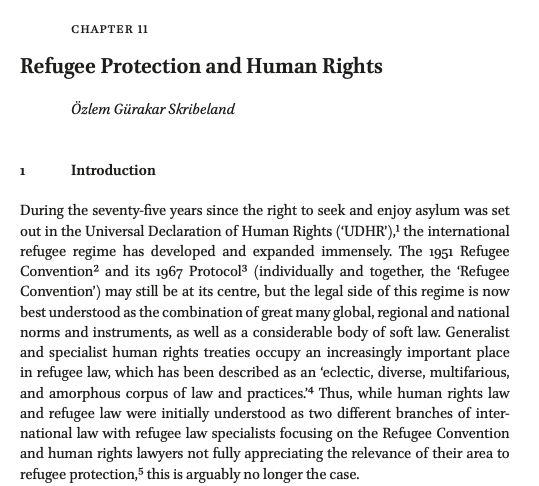 What are the current aspects of the complex interrelation between human rights law and refugee law? 

Explore @GurakarOzlem's contribution in the edited volume 'Human Rights after 75 Years of the Universal Declaration of Human Rights' here: brill.com/display/book/9…