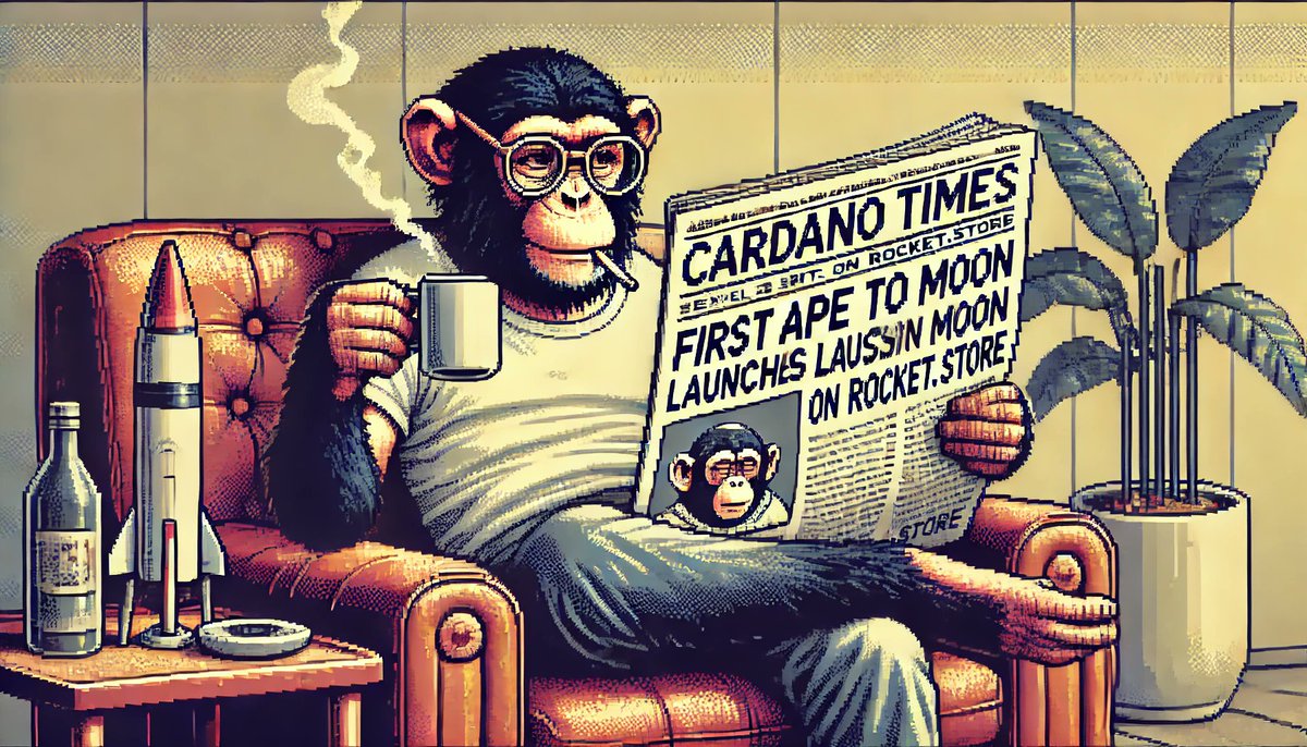 Firstapetomoon's tweet photo. @launchonrocket Let's get ready for the big launch tomorrow, Cardano fam! 🔥 https://t.co/DpFrMmcdDN