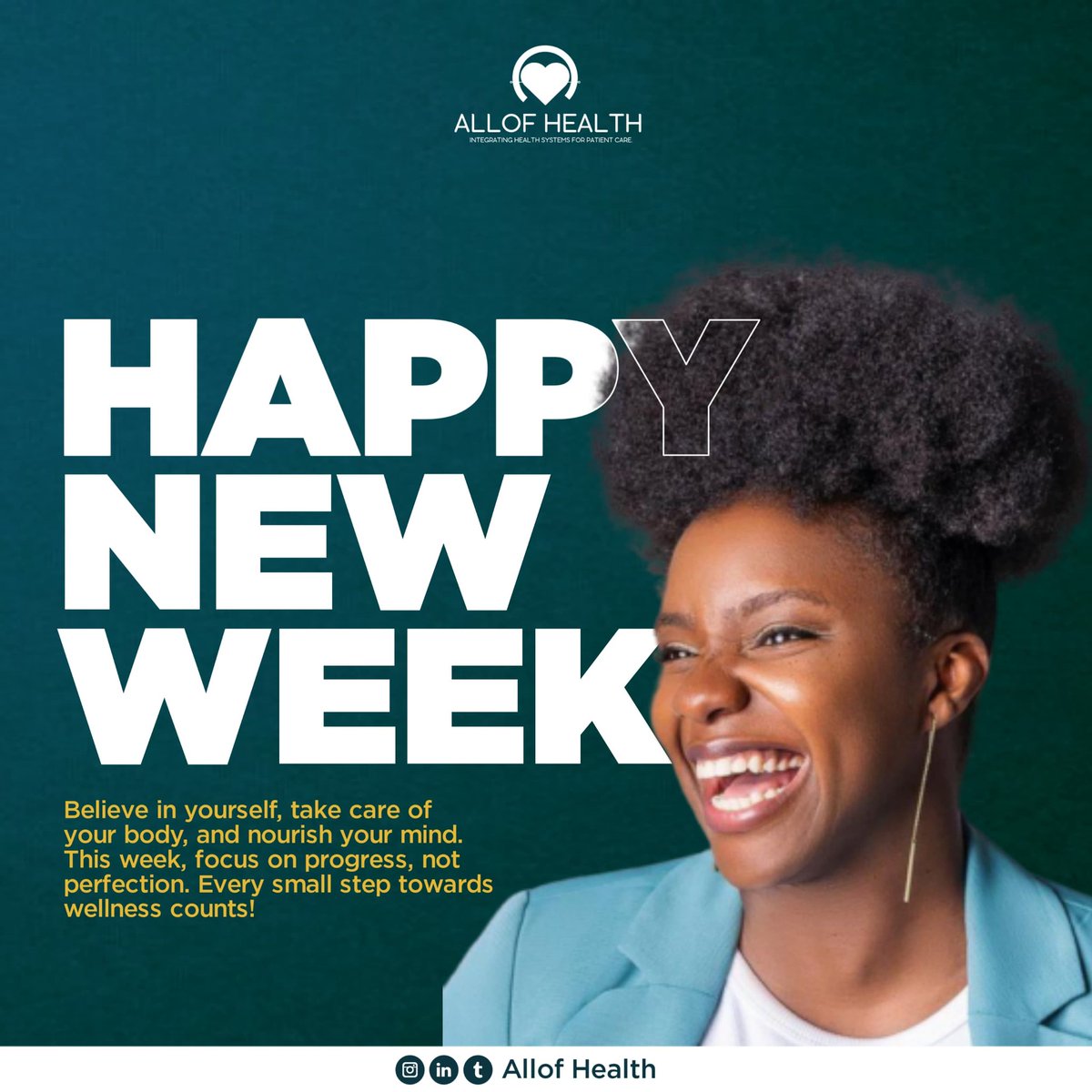allof_health's tweet photo. Happy New Week!
Let's Kickstart a Healthy Week!
Always remember to prioritise your health and wellness.
#allofhealth
#HealthDataSharing
#healthyhabits https://t.co/7d6LTVpkRm