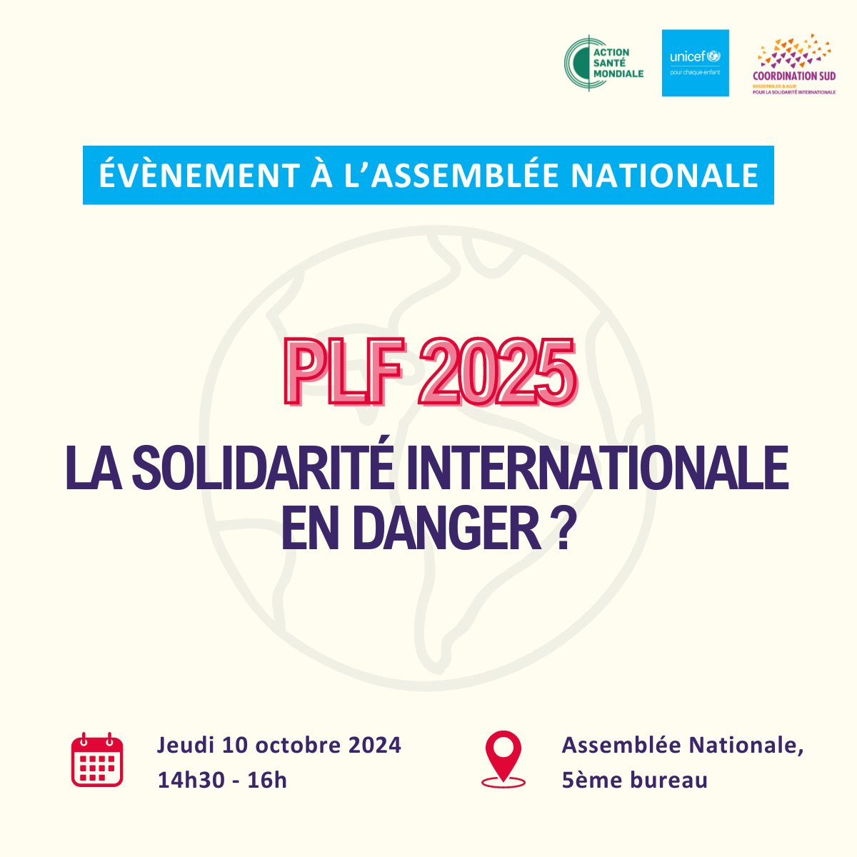 GHA France (@ghafrance) on Twitter photo #SolidaritéInternationale | 📣 Rejoignez-nous à l'<a href="/AssembleeNat/">Assemblée nationale</a> pour un échange essentiel avec des députés à quelques jours de l’examen du budget #PLF2025.
🔗 Évènement sur inscription : docs.google.com/forms/d/e/1FAI… #SolidaritéInternationale | 📣 Rejoignez-nous à l'<a href="/AssembleeNat/">Assemblée nationale</a> pour un échange essentiel avec des députés à quelques jours de l’examen du budget #PLF2025.
🔗 Évènement sur inscription : docs.google.com/forms/d/e/1FAI…