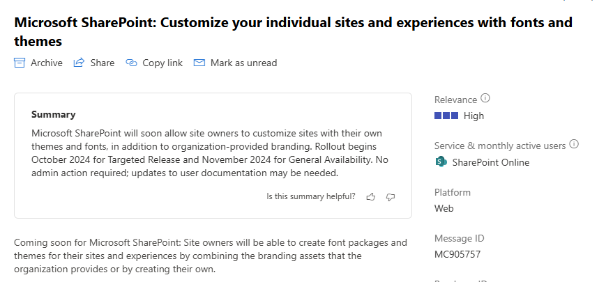 Normally, I'm happy with updates to the #SharePoint user experience. Allowing site owners to change the font and theme to something other than the org's default theme without the ability to disable is a step backwards for intranet managers. This needs a disable setting ASAP!