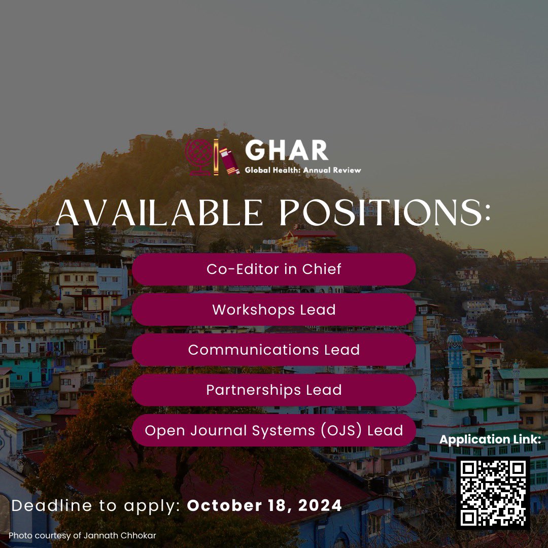 🚨 We're hiring! 🚨 Passionate about global health &amp; research? Apply to be an editor for the Global Health Annual Review (GHAR) by Oct 18th! 

#GlobalHealth #publichealth #Research <a href="/McMasterGHO/">McMaster GHO</a>