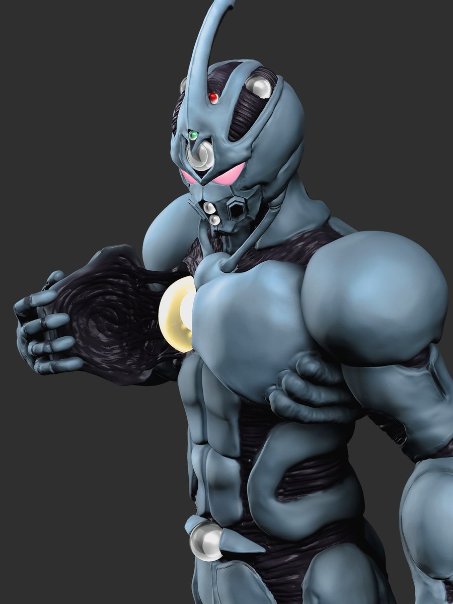 govetis's tweet photo. 【ガイバーI】
一応静止画も…。
ZBrush内で完結させてます。
#強殖装甲ガイバー #ガイバー1 #guyver #guyver1 #zbrush #3dcg https://t.co/QZI1dDc3oN
