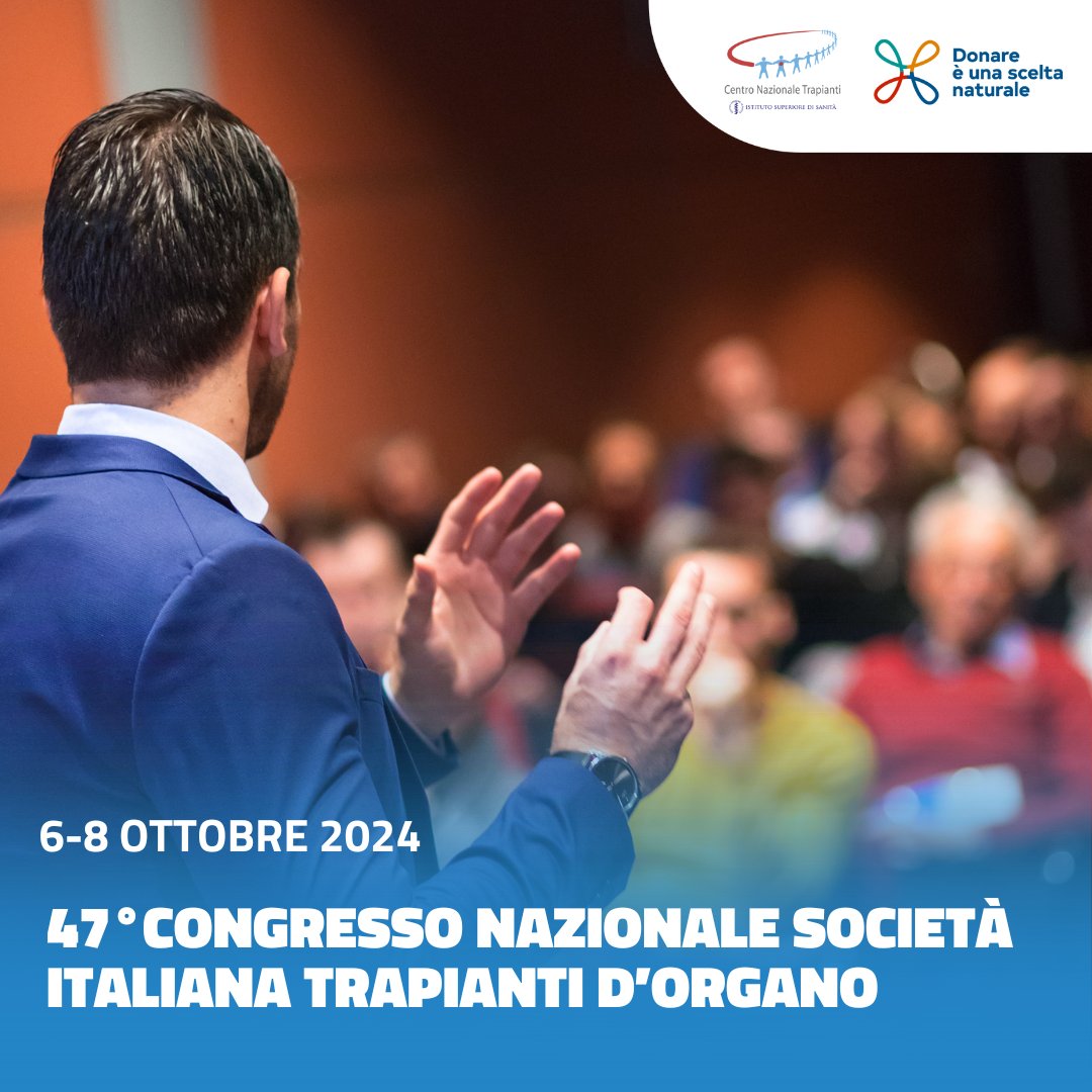 Centro Nazionale Trapianti (@cntrapianti) on Twitter photo In corso a Palermo il Congresso Nazionale della <a href="/sito_trapianti/">SocietàItalianaTrapiantiDiOrgano</a>. Tra i tanti temi trattati la perfusione d'organi e la transplant oncology.
Presenti il direttore #Cnt Giuseppe Feltrin e una delegazione dei nostri medici. In corso a Palermo il Congresso Nazionale della <a href="/sito_trapianti/">SocietàItalianaTrapiantiDiOrgano</a>. Tra i tanti temi trattati la perfusione d'organi e la transplant oncology.
Presenti il direttore #Cnt Giuseppe Feltrin e una delegazione dei nostri medici.