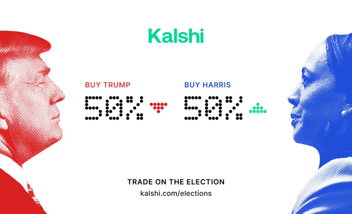 mansourtarek_'s tweet image. You can now legally trade on the U.S. presidential election, margin of victory, state winners, and more only on Kalshi. 

An election market by Americans, for Americans 🇺🇸