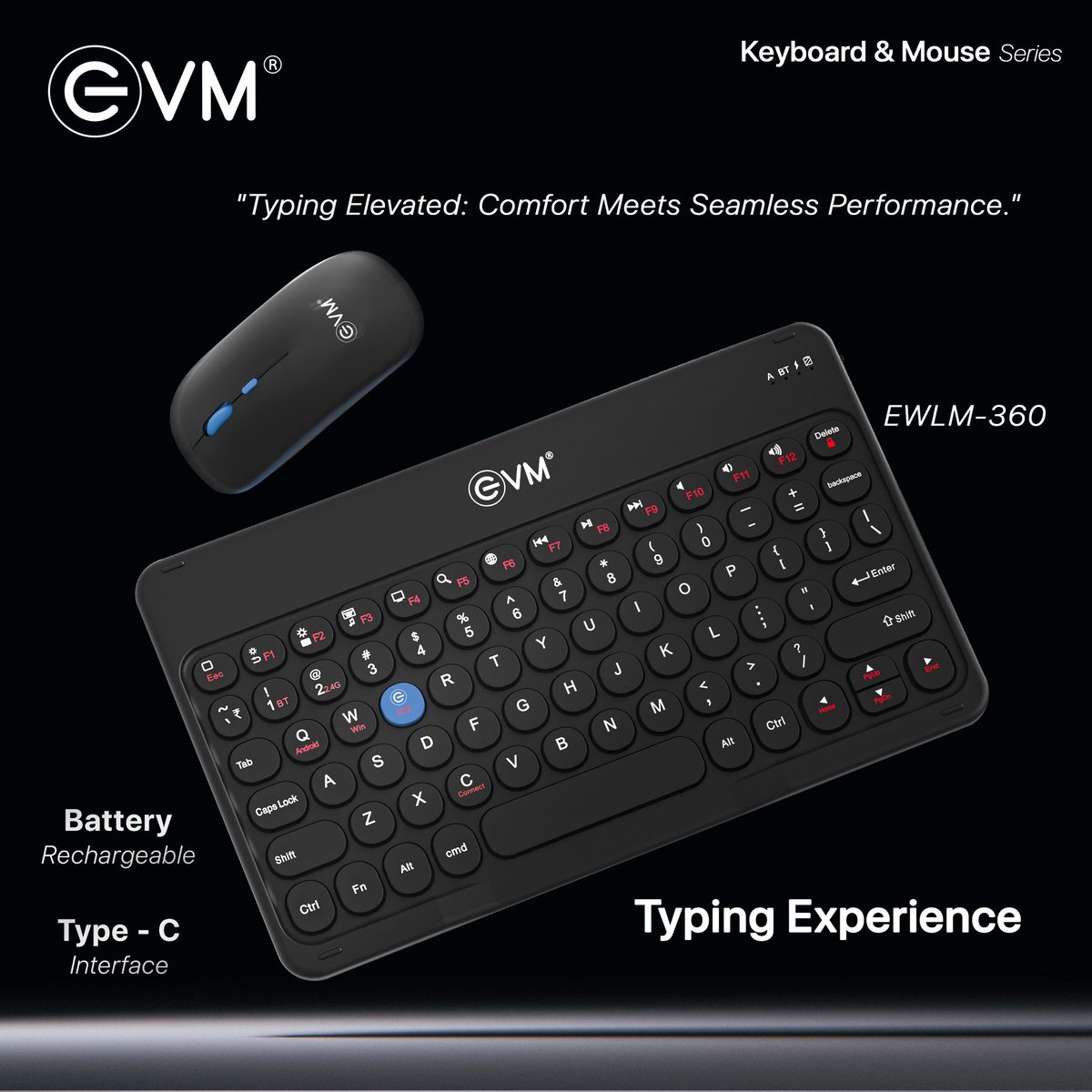 evmzone's tweet image. EVM EnArc Keyboard &amp;amp; Mouse Wireless Combo WLKM &amp;amp; EWLM-360. Seamless typing and a quiet environment with this sleek BT keyboard and wireless mouse. 
.
Visit Evmzone.com
.
#EvmIndia
.
 #Tech #typecinterface #technnology #style #electronics #gadgets #tech #evmforall