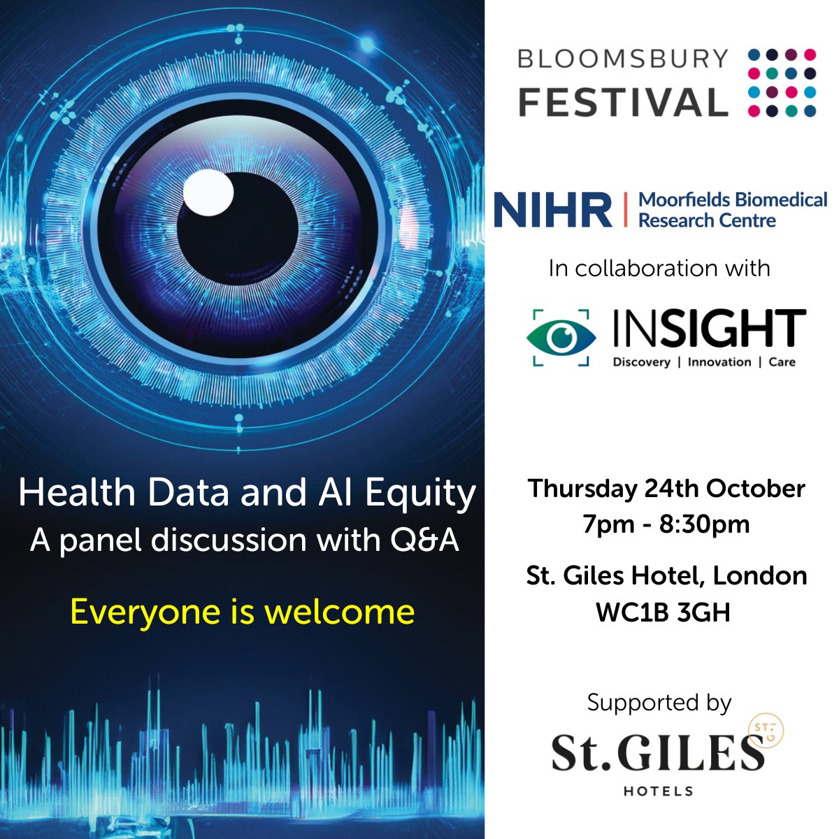 INSIGHTeyehub (@insighteyehub) on Twitter photo How is patient data used to develop medical AI, and why is data diversity critical?
Join our @bloomsburyfest event on 24th Oct. to find out more đź”—shorturl.at/ovMfK
With <a href="/pearsekeane/">Pearse Keane</a> <a href="/ArielYHOng/">Ariel Ong</a> <a href="/sktywagner/">Siegfried Wagner</a> <a href="/BrieucLehmann/">Brieuc Lehmann</a> <a href="/MoorfieldsBRC/">NIHR Moorfields BRC</a>
#datasavessight #ophthalmology How is patient data used to develop medical AI, and why is data diversity critical?
Join our @bloomsburyfest event on 24th Oct. to find out more đź”—shorturl.at/ovMfK
With <a href="/pearsekeane/">Pearse Keane</a> <a href="/ArielYHOng/">Ariel Ong</a> <a href="/sktywagner/">Siegfried Wagner</a> <a href="/BrieucLehmann/">Brieuc Lehmann</a> <a href="/MoorfieldsBRC/">NIHR Moorfields BRC</a>
#datasavessight #ophthalmology