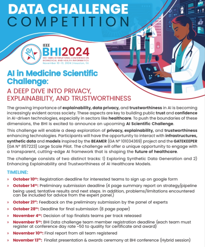 IEEEembs's tweet photo. BHI 2024 is excited to announce an upcoming AI Scientific Challenge. Apply by October 10: https://t.co/7eQVRL9Sad. https://t.co/3C4bgTAEwg