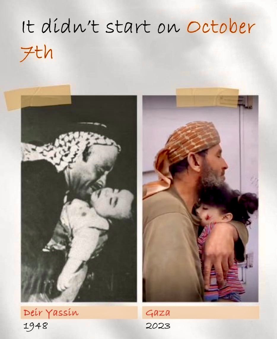 ۷ اکتبر ۷۶ سال پیش آغاز شد، به یاد آر!
زیرا #مقاومت بر علیه فراموشی‌ است.

#فلسطين_قضية_الاحرار  🇵🇸🍉
#فلسطين_حرة  #فلسطين_قضيتنا