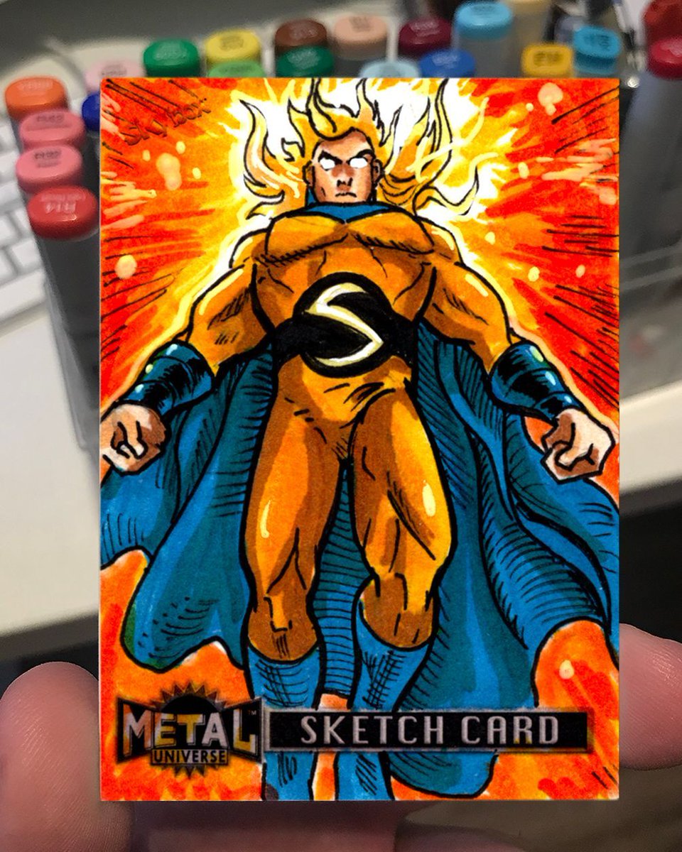 I drew several sketch cards for the 2024 Marvel Metal Universe Avengers set. That set was recently released so I get to share the art I did for it. 
#thesentry #marvelsentry #robertreynolds #superpowers #Marvel #UpperDeck #TradingCards #MarvelMetal #Collectibles #marvelcommunity