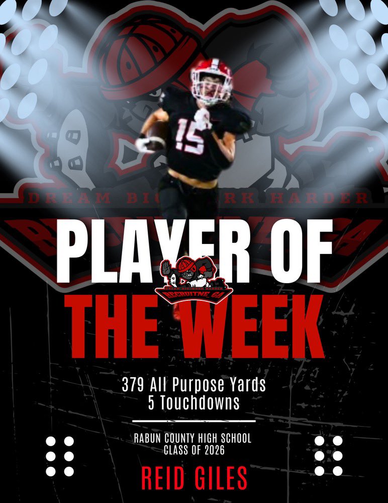 <a href="/ReidGiles15/">Reid Giles</a> was a Swiss Army Knife on Friday Night. 

Kid had 3 rushing Touchdowns 1 Receiving Touchdown and a Kick Return. He’s one of the most electrifying players I’ve seen this season.