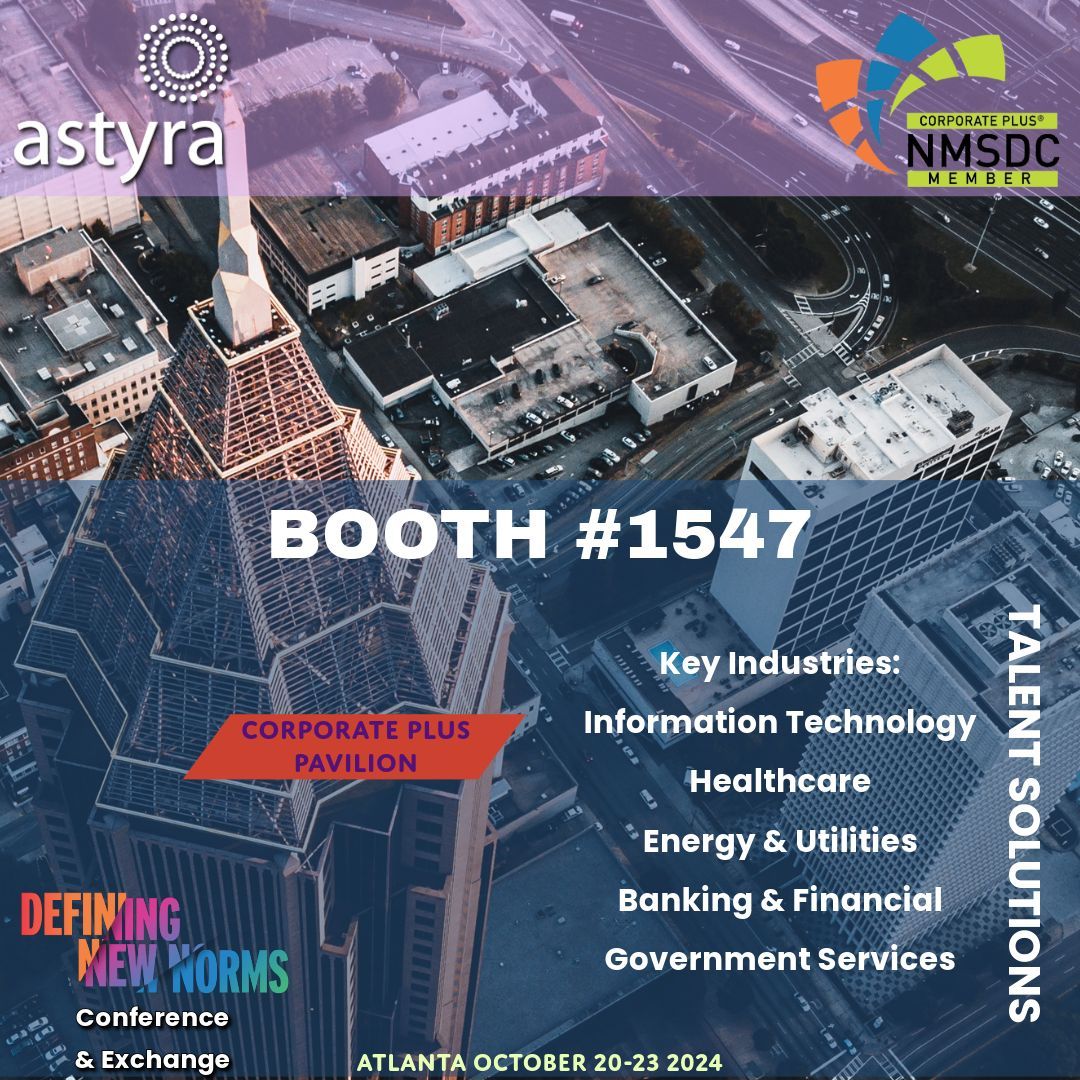 Find out what Astyra has to offer at the NMSDC Conference and Exchange 2024! 
#NMSDC
#NMSDCConference