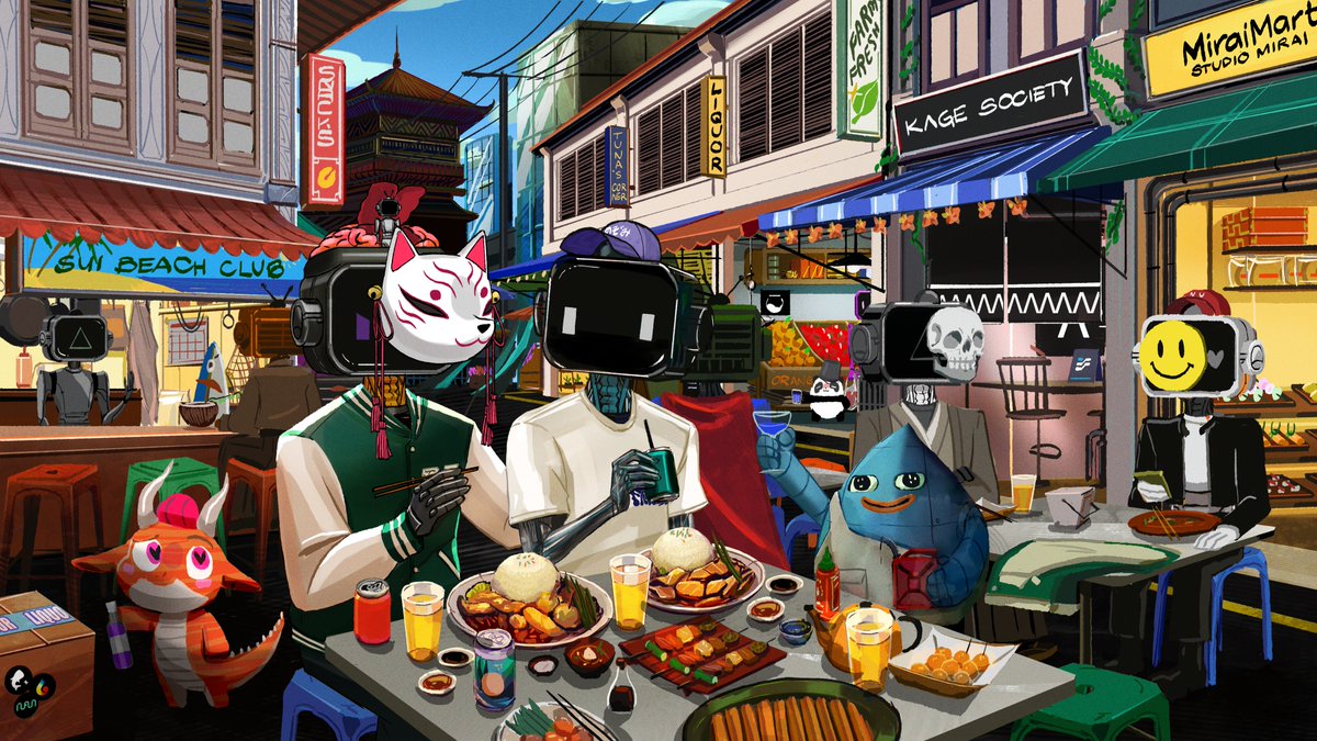 _StudioMirai's tweet image. A night with robots and frens 🥂