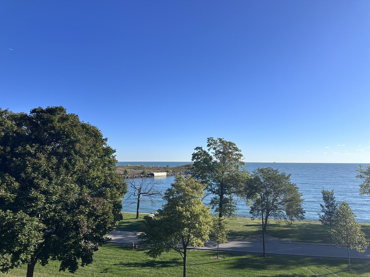 AbePalmer's tweet image. Beautiful morning walking along Lake Michigan in Chicago at #SfN24
