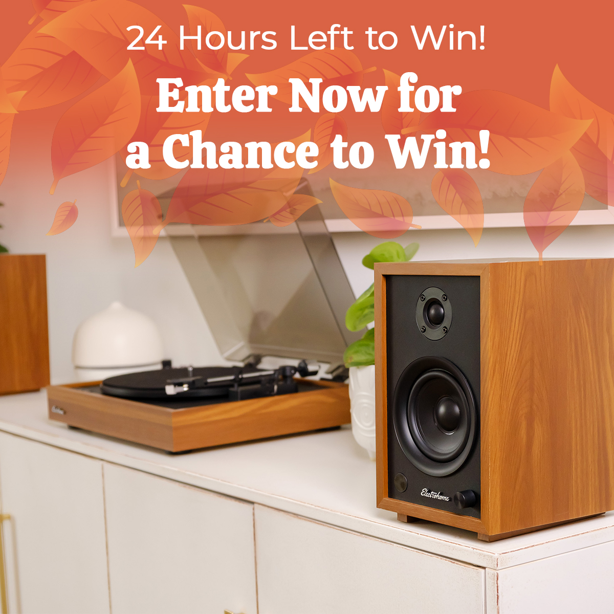 electrohome's tweet photo. ⏰ Last Day Alert! ⏰ We’re thrilled by your excitement for our Fall Giveaway! Make sure to enter today for a chance to win a vintage record player and speaker bundle
👍 Follow Us
✉️ Visit  https://t.co/sy03SPjncH
 #FallGiveaway #GiveawayAlert #TagAFriend #myelectrohome https://t.co/025K14Bq5N