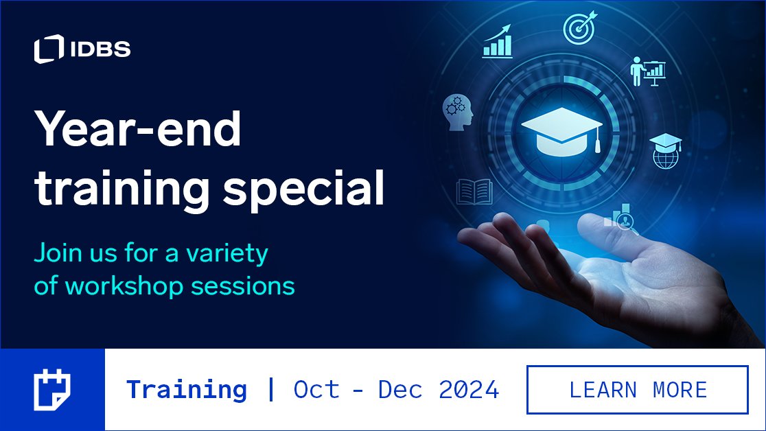 IDBSsoftware's tweet image. 🌟 Enhance your skills with IDBS: Join our exclusive training workshops 🌟

We are thrilled to invite you to a series of two hour remote workshop sessions taking place from October to December 2024.

🔗 Register: ow.ly/v4qJ50TEevu

#IDBSTraining  #TrainingWorkshops