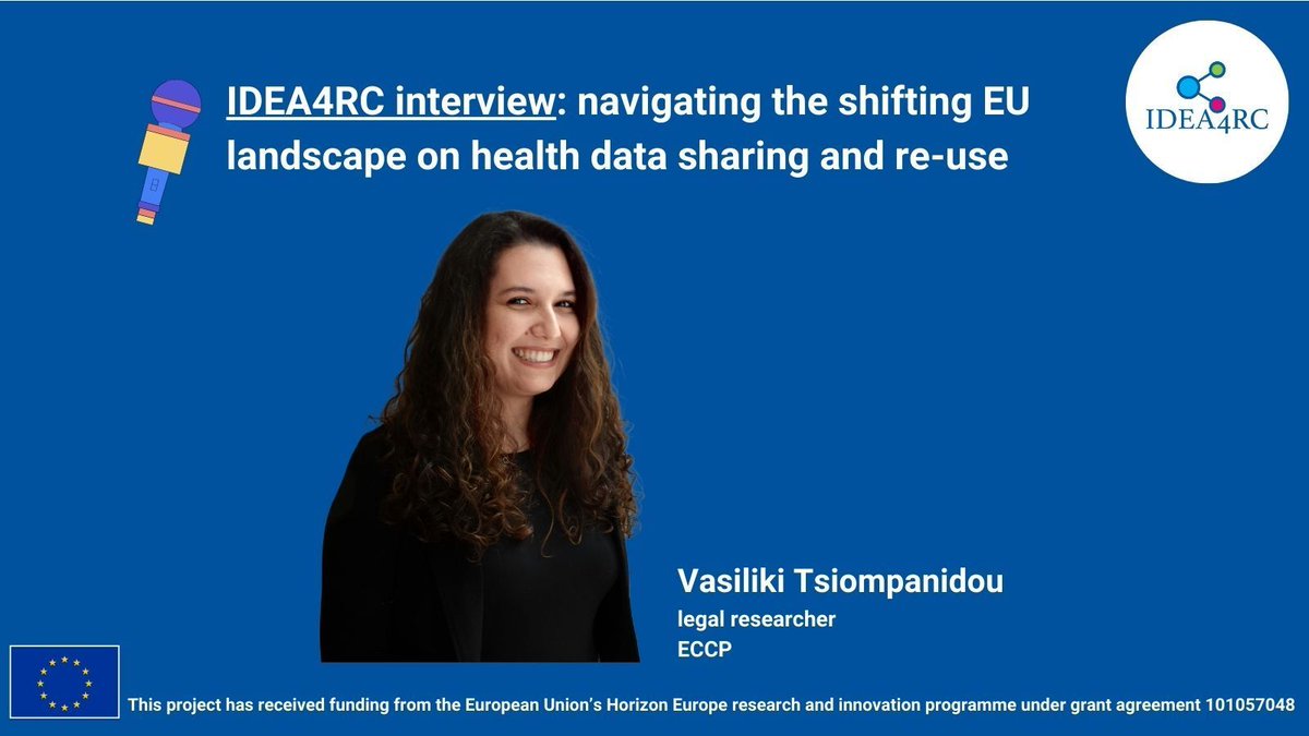 IDEA4RC Project (@idea4rc) on Twitter photo 🎤 Read our interview with Vasiliki Tsiompanidou, legal researcher <a href="/europrivacy/">Europrivacy</a> , about the legal challenges in navigating the shifting hashtag #EU #legal landscape concerning #HealthData sharing and re-use.
To deploy the pilot projects, which will start later this year to test 🎤 Read our interview with Vasiliki Tsiompanidou, legal researcher <a href="/europrivacy/">Europrivacy</a> , about the legal challenges in navigating the shifting hashtag #EU #legal landscape concerning #HealthData sharing and re-use.
To deploy the pilot projects, which will start later this year to test