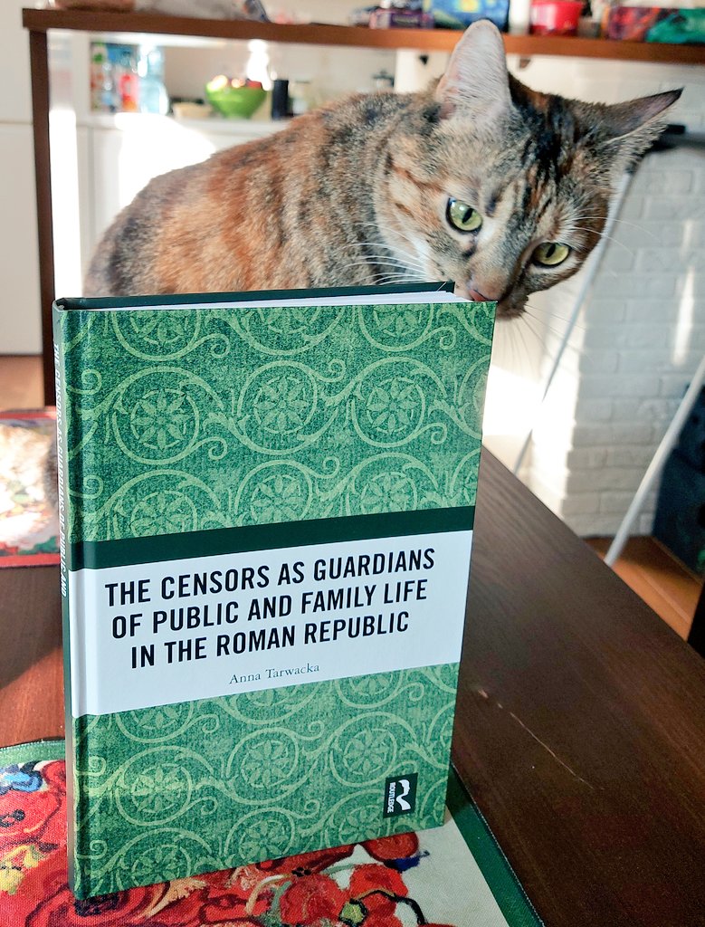 I finally got my hands on a copy of my new book "The Censors as Guardians of Public and Family Life in the Roman Republic" published by <a href="/routledgebooks/">Routledge Books</a>. It looks really good and is cat approved. #RomanLaw #ClassicsTwitter