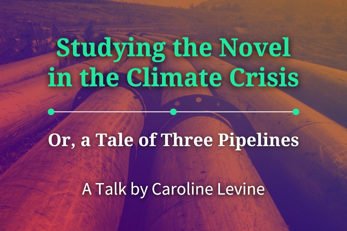 Critic Caroline Levine (<a href="/EnglishCornell/">English at Cornell</a>) explores how literature can help us confront environmental catastrophe in the lecture “Studying the Novel in the Climate Crisis, or a Tale of Three Pipelines” October 10, 4–5:30 pm. bit.ly/4d5uFUY #Humanities #Environment