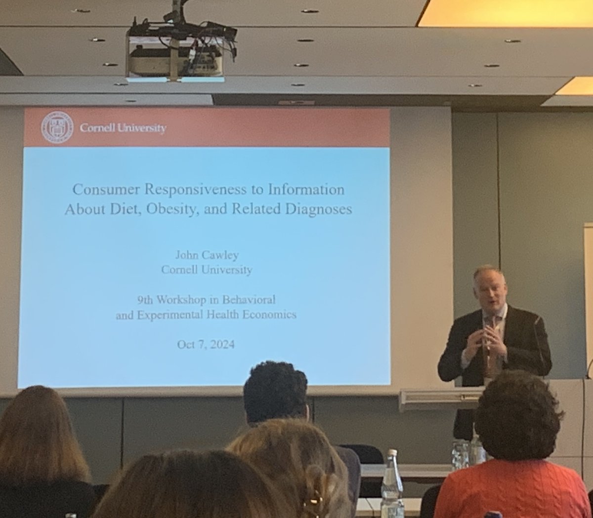 Daniel Wiesen (@danielwiesen1) on Twitter photo The wonderful John Cawley <a href="/cawley_john/">John Cawley</a> (<a href="/CornellBPP/">Cornell Jeb E. Brooks School of Public Policy</a> <a href="/CornellEcon/">Cornell Economics</a> <a href="/uniofgalway/">Ollscoil na Gaillimhe | University of Galway</a>
@NBERpubs <a href="/CornellinWashDC/">Cornell in Washington</a>) delivering an exciting keynote on health-related information interventions at the 9th <a href="/BEHnetwork/">BEH net</a> workshop! <a href="/hche_uhh/">Hamburg Center for Health Economics</a> <a href="/unihh/">Universität Hamburg</a> The wonderful John Cawley <a href="/cawley_john/">John Cawley</a> (<a href="/CornellBPP/">Cornell Jeb E. Brooks School of Public Policy</a> <a href="/CornellEcon/">Cornell Economics</a> <a href="/uniofgalway/">Ollscoil na Gaillimhe | University of Galway</a>
@NBERpubs <a href="/CornellinWashDC/">Cornell in Washington</a>) delivering an exciting keynote on health-related information interventions at the 9th <a href="/BEHnetwork/">BEH net</a> workshop! <a href="/hche_uhh/">Hamburg Center for Health Economics</a> <a href="/unihh/">Universität Hamburg</a>