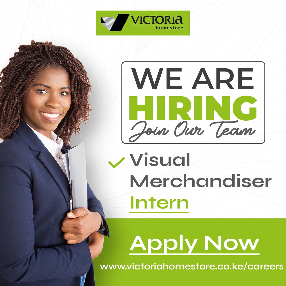 VHomestoreke's tweet image. Exciting opportunity for a Visual Merchandiser to join Victoria Homestore! If you have a passion for design and interior, we want to hear from you. #JobApplication #JobOpportunity #VisualMerchandiser
 #AboveAndBeyond