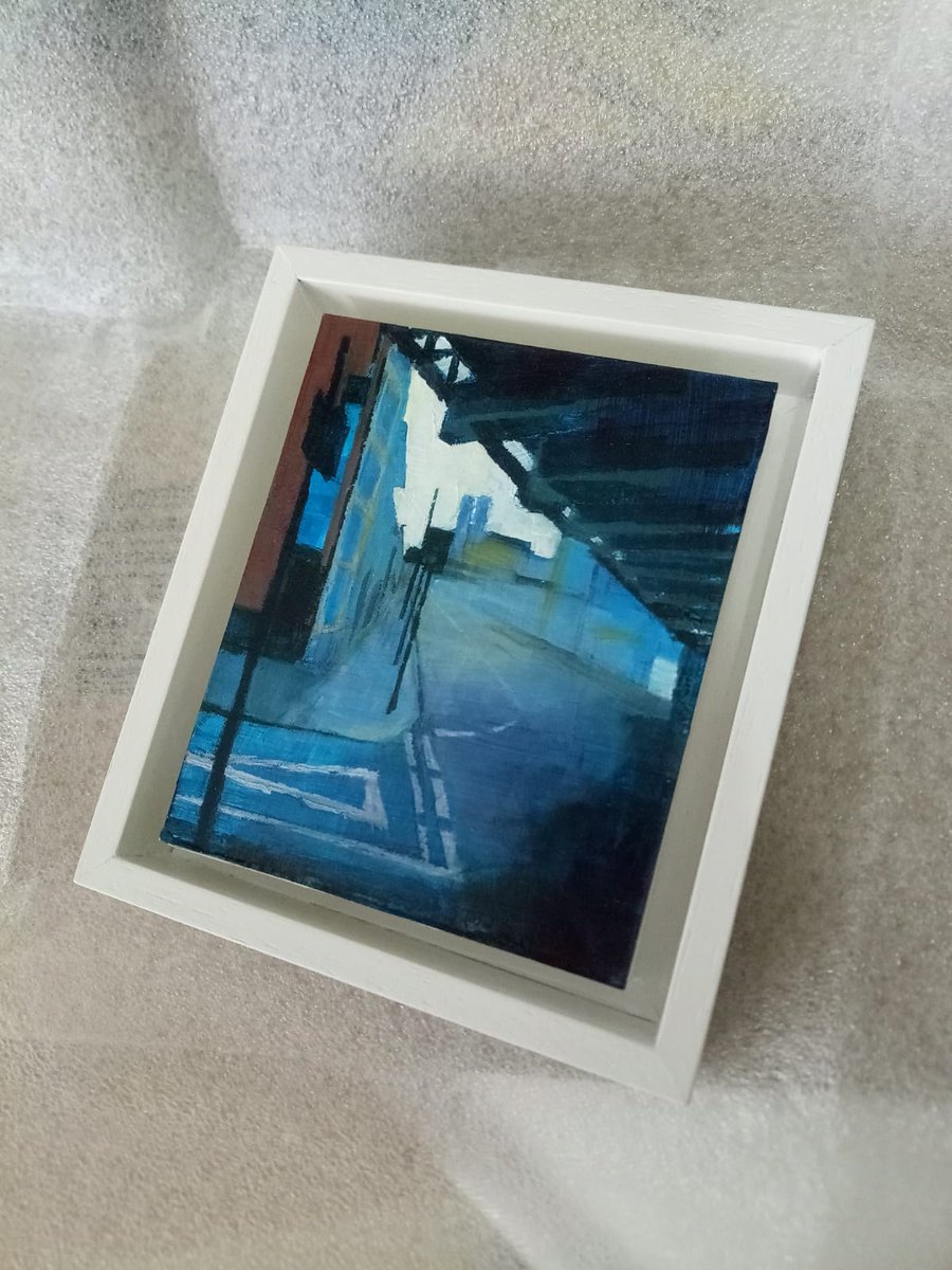 Framed original artwork via @ArtSupPalestine
100% of sale price > <a href="/MedicalAidPal/">Medical Aid for Palestinians</a>

Hackney
12x10cm acrylic &amp; oil on board
£250 (I'll pay UK p&amp;p)

➡️DM to buy then make donation via link below, send screenshot to me &amp; I'll send you the art!
justgiving.com/page/artists-s…

#palestine #gaza