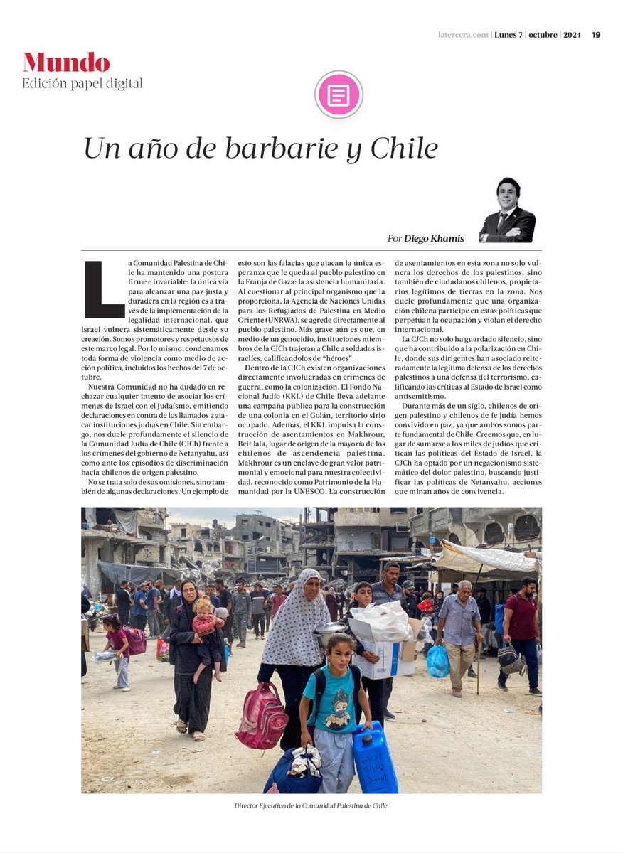 Mi columna hoy en <a href="/latercera/">La Tercera</a> “Un año de barbarie y Chile”
