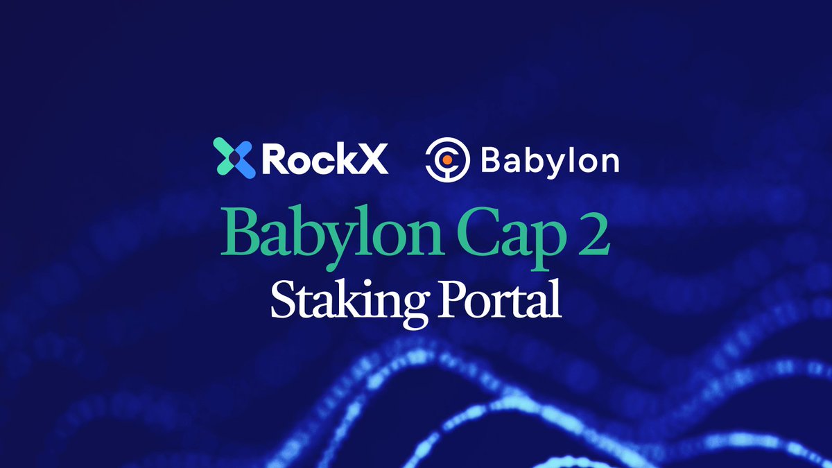 RockX (@rockx_official) on Twitter photo Babylon Cap 2 launches October 9th. Take advantage and stake your BTC through RockX’s Bitcoin Staking Portal. ✨
With seamless support for @okxweb3, <a href="/BitgetWallet/">Bitget Wallet 🩵</a>, <a href="/unisat_wallet/">UniSat - wallet, explorer & extension for bitcoin.</a>, and <a href="/KeystoneWallet/">Keystone Hardware Wallet</a>, RockX ensures secure and efficient BTC delegation to <a href="/babylonlabs_io/">Babylon</a> ahead of Babylon Cap 2 launches October 9th. Take advantage and stake your BTC through RockX’s Bitcoin Staking Portal. ✨
With seamless support for @okxweb3, <a href="/BitgetWallet/">Bitget Wallet 🩵</a>, <a href="/unisat_wallet/">UniSat - wallet, explorer & extension for bitcoin.</a>, and <a href="/KeystoneWallet/">Keystone Hardware Wallet</a>, RockX ensures secure and efficient BTC delegation to <a href="/babylonlabs_io/">Babylon</a> ahead of