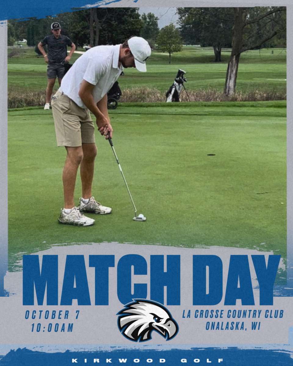 ＧＯＬＦ

𝙑-𝙃𝙖𝙬𝙠𝙨 𝙄𝙣𝙫𝙞𝙩𝙖𝙩𝙞𝙤𝙣𝙖𝙡

1st Round
📍 Onalaska, WI
🕘 10:00AM
⛳️ La Crosse Country Club

#GoEagles🦅🏌️‍♂️ I
<a href="/KCC_GOLF/">Kirkwood Golf</a>