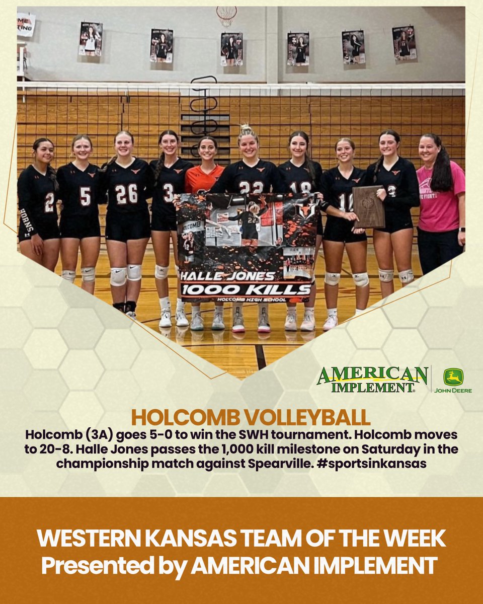 Sports in Kansas (@sportsinkansas) on Twitter photo American Implement <a href="/AmericanImp/">American Implement</a> Western Kansas Team of the Week: Holcomb 🏐 #sportsinkansas American Implement <a href="/AmericanImp/">American Implement</a> Western Kansas Team of the Week: Holcomb 🏐 #sportsinkansas