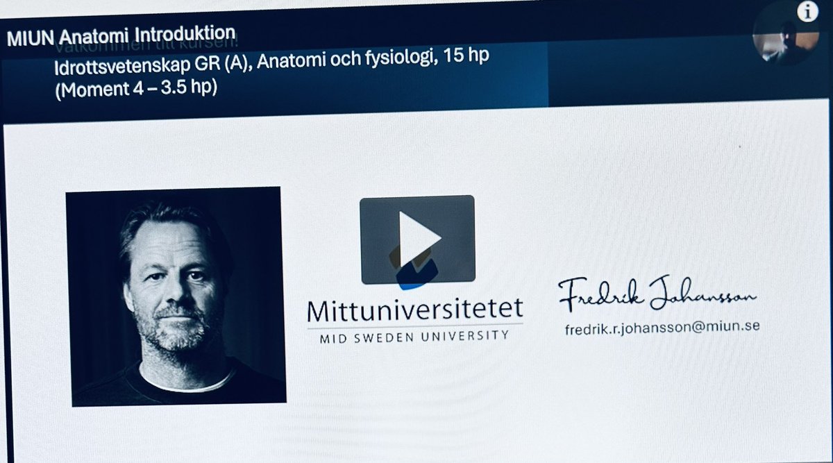Fredrik Johansson (@frjohansson) on Twitter photo Thanks <a href="/Mittuni/">Mittuniversitetet</a> <a href="/helenhanstock/">Helen Hanstock</a> and Nils Lund for the invitation to contribute to the course anatomy and physiology 15 hp during the fall of 2024! Today we started with the musculoskeletal system and we are excited to see the learning curve of our students🙌! Thanks <a href="/Mittuni/">Mittuniversitetet</a> <a href="/helenhanstock/">Helen Hanstock</a> and Nils Lund for the invitation to contribute to the course anatomy and physiology 15 hp during the fall of 2024! Today we started with the musculoskeletal system and we are excited to see the learning curve of our students🙌!