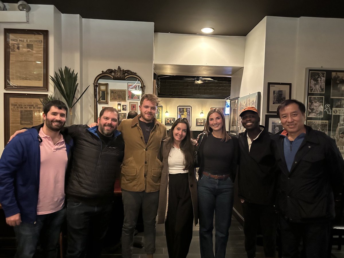 Fun group dinner last night with some ⁦<a href="/NIAAAnews/">NIAAA News</a>⁩ ⁦LIN members. With special guest ⁦<a href="/dennis_a_burke/">Dennis Burke</a>⁩. #SfN24

⁦<a href="/NeuroDarden/">Caleb Darden</a>⁩ ⁦<a href="/meagan_marks17/">Meagan Marks</a>⁩