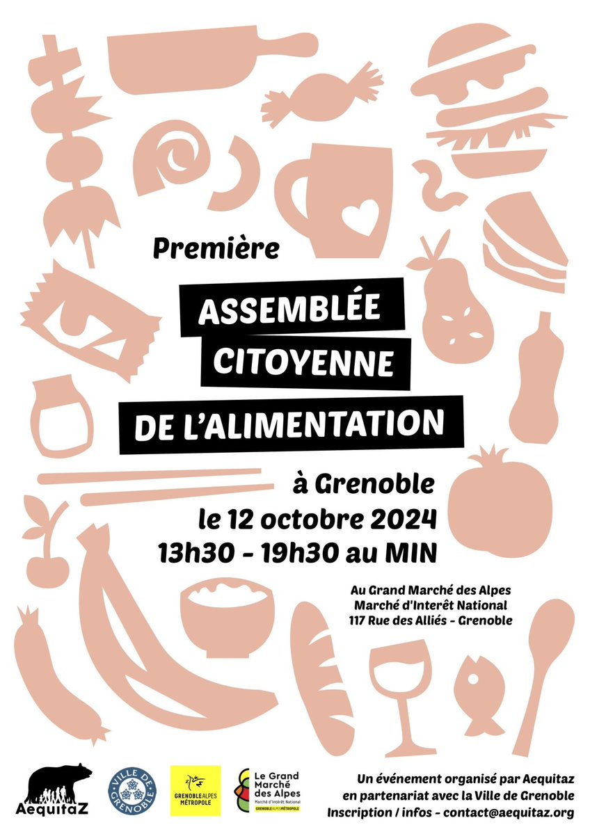 Le 12 octobre au Grand Marché des Alpes de #Grenoble, parlons démocratie alimentaire, agriculture, structuration de filières, partageons, explorons, rêvons, célébrons aussi ! 🍲🫘🍄‍🟫🎉